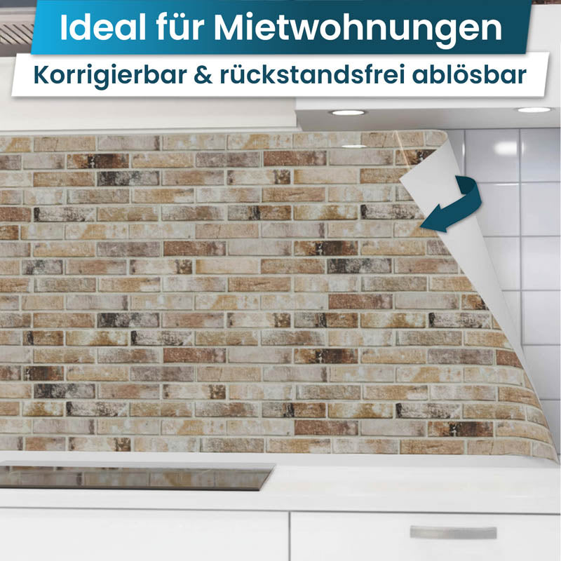 Küchenrückwand selbstklebend - Ziegelsteine
