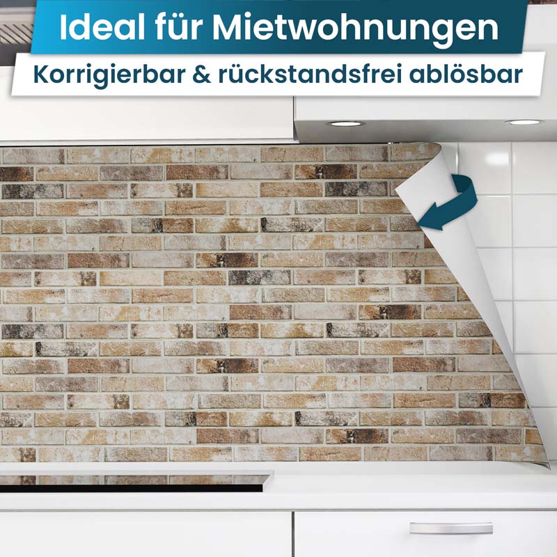 keuken achterwand zelfklevend - Bakstenen
